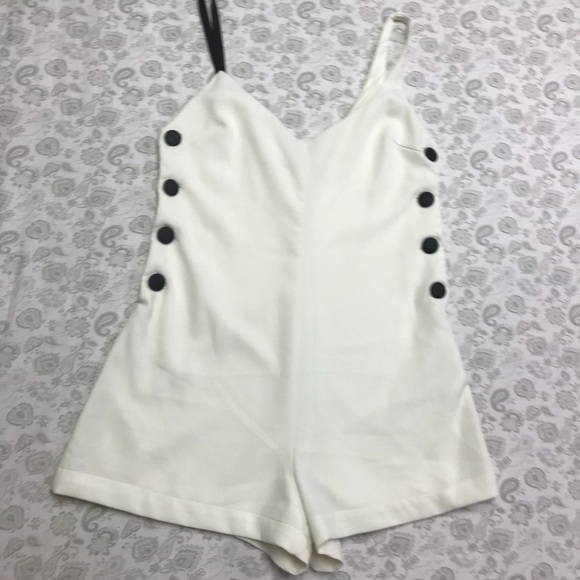 ZARA - Cream/black Romper - Picture 1 of 3